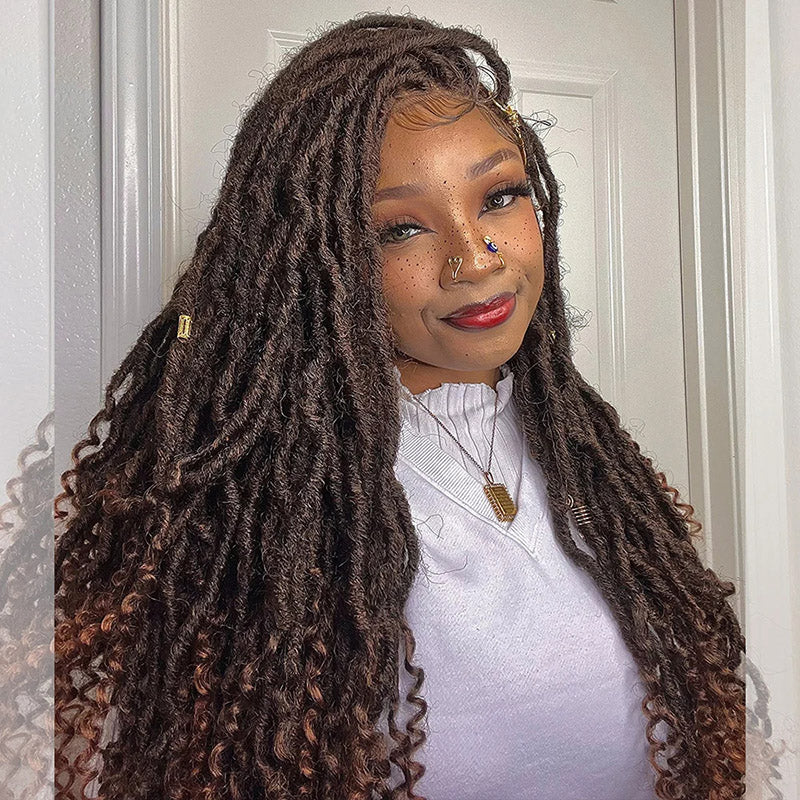 New Curly Soul Locs Black Full Cap braided Wig Synthetic buy Hair