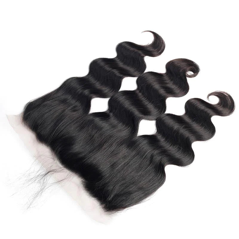 Body Wave 3 Bundles With Frontal Closure Brazilian Human Hair Weave