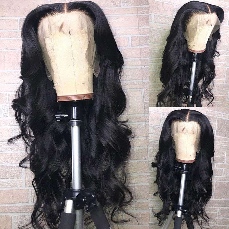 Body Wave Lace Front Human Hair Wigs Pre Plucked Remy Brazilian Hair