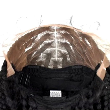 Braided Wigs With Baby Hair Knotless Box Braids Synthetic Lace Front Wigs