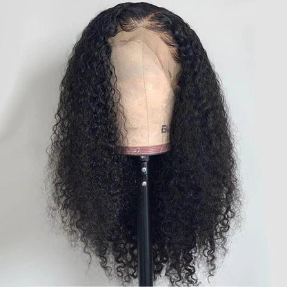 Curly Lace Front Human Hair Wigs Pre Plucked Brazilian Remy Lace Wigs