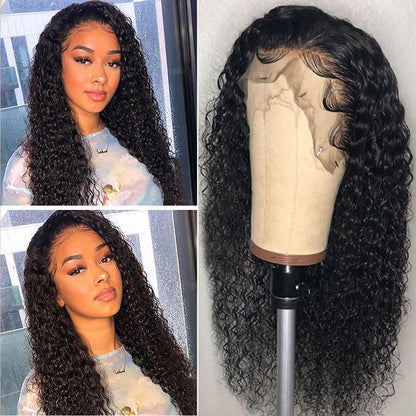 Curly Lace Front Human Hair Wigs Pre Plucked Brazilian Remy Lace Wigs