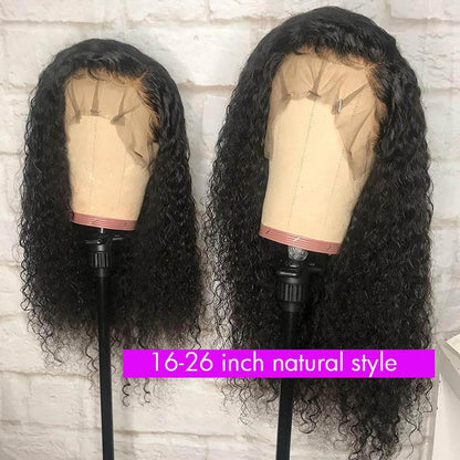 Curly Lace Front Human Hair Wigs Pre Plucked Brazilian Remy Lace Wigs