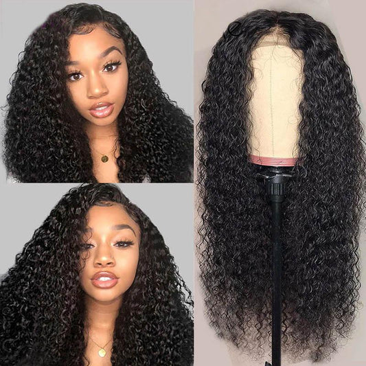 Curly Lace Front Human Hair Wigs Pre Plucked Brazilian Remy Lace Wigs