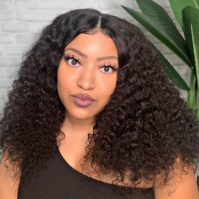 Deep Curly Lace Front Wigs Pre Plucked Human Hair Wigs With Baby Hair