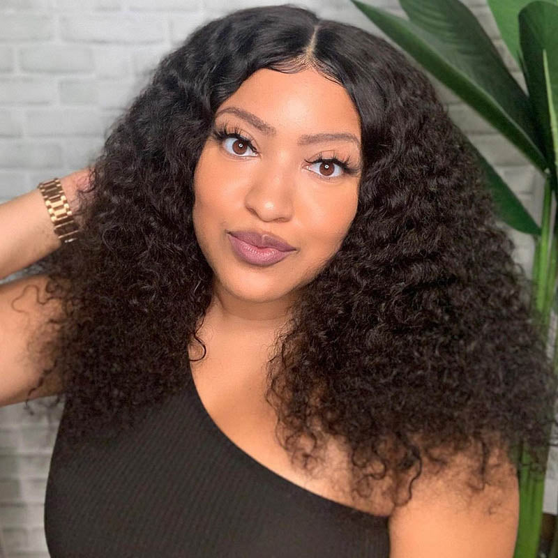 Deep Curly Lace Front Wigs Pre Plucked Human Hair Wigs With Baby Hair