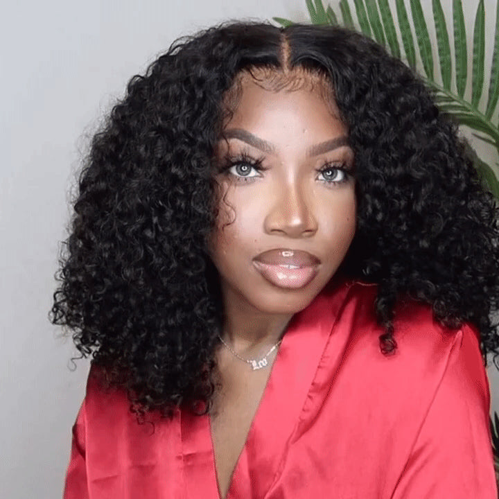 Deep Curly Lace Front Wigs Pre Plucked Human Hair Wigs With Baby Hair