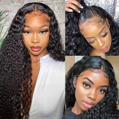 Deep Wave 360 Lace Frontal Wigs Human Hair Transparent Lace Wigs