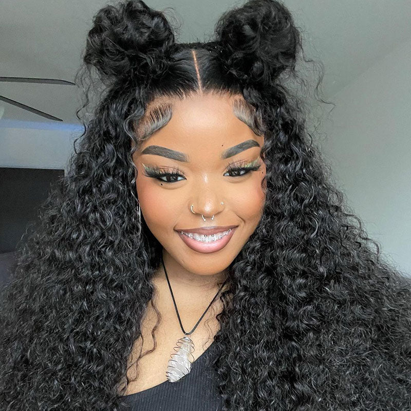 Jerry Curly 360 Lace Frontal Wigs Human Hair Transparent Lace Wigs