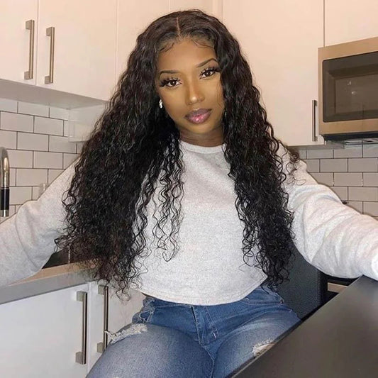 Water Wave Lace Front Human Hair Wigs Brazilian Remy Lace Frontal Wig