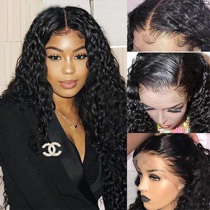 Water Wave Lace Front Human Hair Wigs Brazilian Remy Lace Frontal Wig