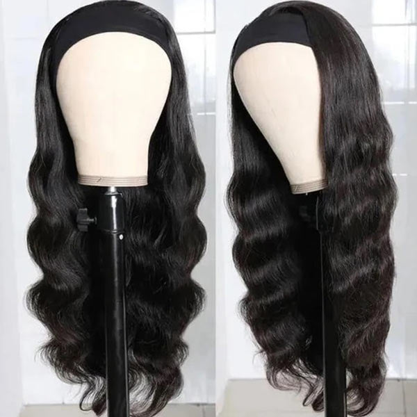 Body Wave Headband Wigs Non Lace Glueless Virgin Human Hair Wigs