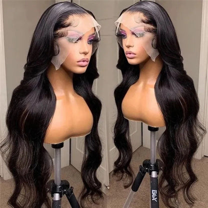 Transparent Lace Front Wigs Body Wave Virgin Human Hair Wigs Pre Plucked