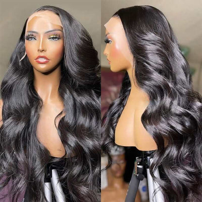 Transparent Lace Front Wigs Body Wave Virgin Human Hair Wigs Pre Plucked