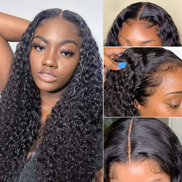 Water Wave Breathable 360 Lace Frontal Wigs Pre Plucked Virgin Human Hair Wigs